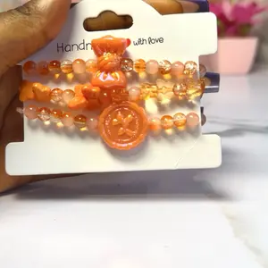 Orange bracelet set