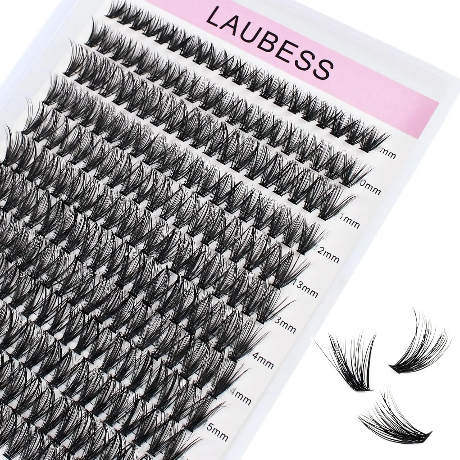40D DIY Lash Clusters Eyelash Extension Set, 240 Pieces Cosmetic Makeup - D-Roll 9-16mm Mixed Lengths, 0.07/0.10mm Imitation Mink Black Single Tufts for Longer Looking Eyelashes (Professional & Home Use), Pro & Home Use