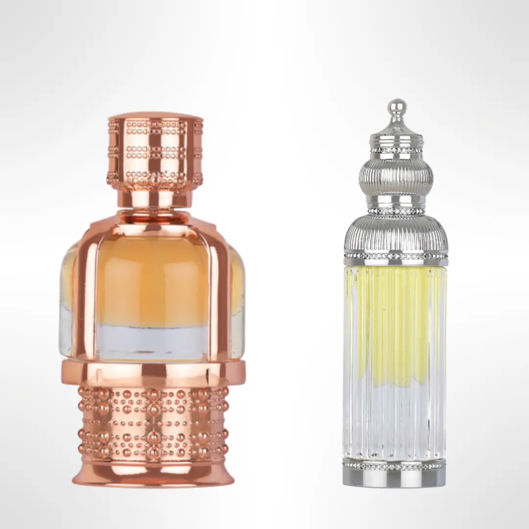 Lattafa Attar Hakeem + Amoura Unisex Pure Attars Duo Pack - 20ml EDP Perfumed Oil Set with Long Lasting Scents