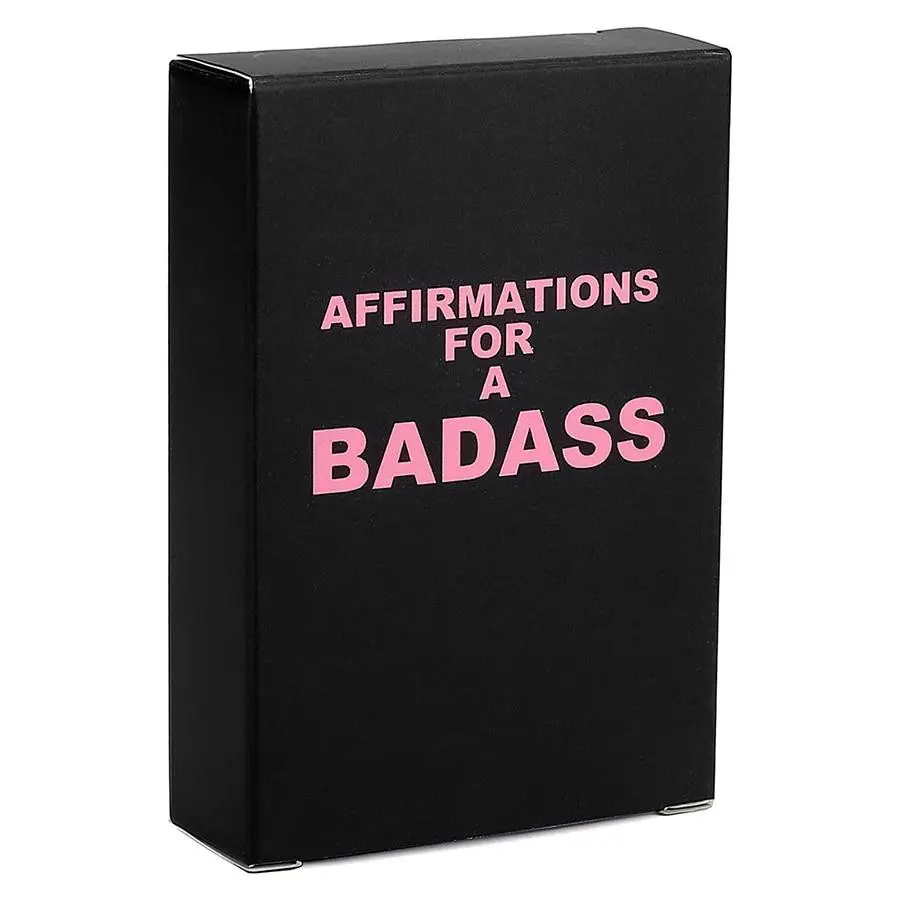 Affirmations for a Badass – 53 Bold Motivational Card Decks | Edgy Positive Affirmations to Boost Inspiration, Confidence & Resilience | Portable Self-Care Deck for Daily Motivation & Empowerment