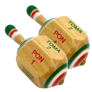 Casa De Queta Pirinola (Toma Todo) Mexican Spinning Tops Game 2-Pack - Mexican Fiesta Themed Party Game