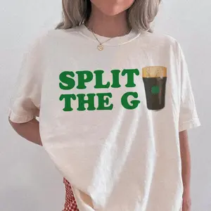 St Patrick's Day Shirt, Split The G Beer Shirt, Kiss Me I'm Irish Top, St Paddy's Parade Tee, St Patrick's Day Gift For Her