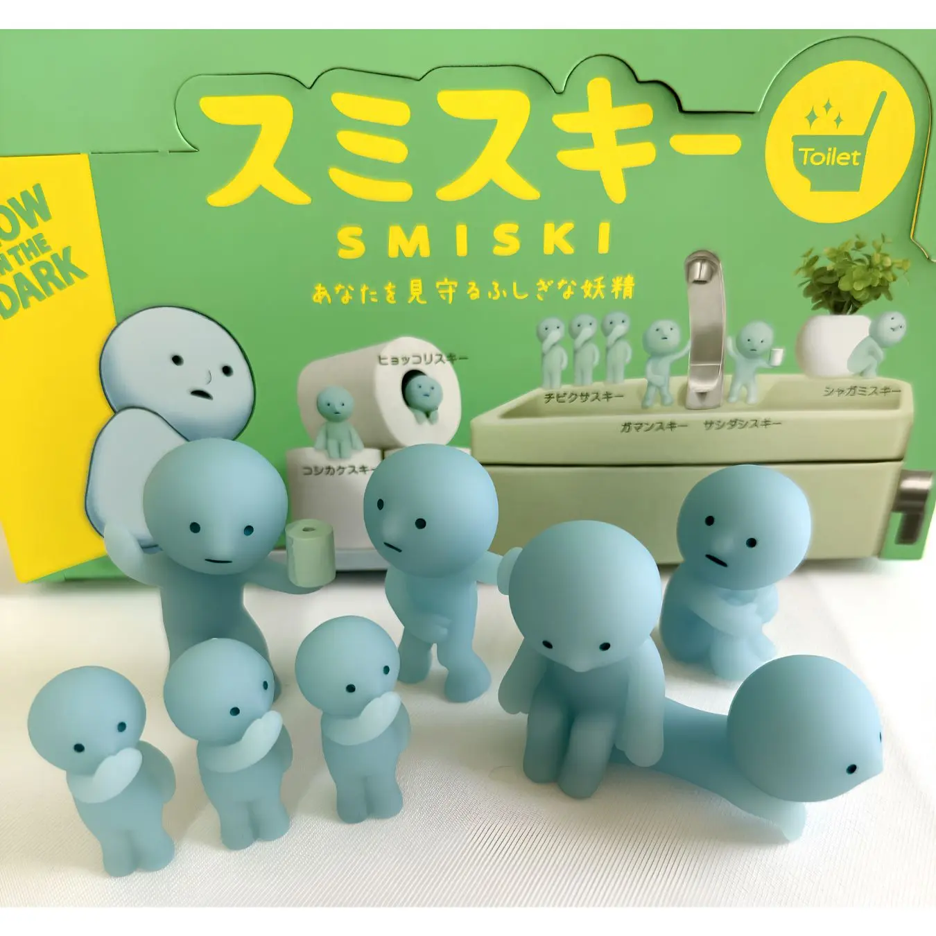 Smiski Toilet Series Blind Box | 1 Sealed Glow in The Dark Mini Figure Collectible Surprise Gift for Collector