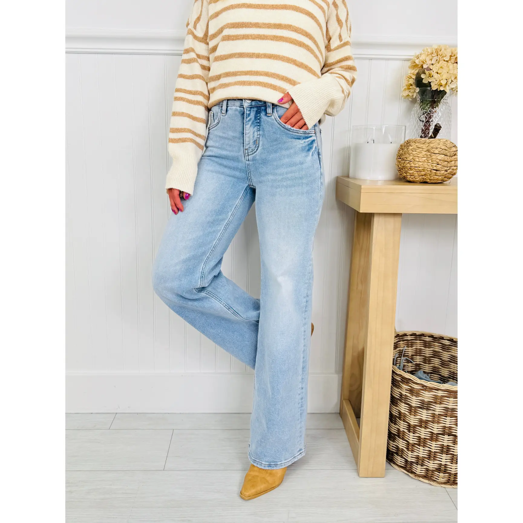 Your Best Side Wide Leg Tummy Control Jeans in Multiple Inseams