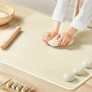 2pcs Thickened Non-Slip Kneading Mat, Color Free High Edge Pastry Mat for Making Biscuits, Macaron, Multipurpose Countertop Mat, Placemat, Bakeware