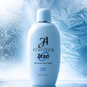John Abaté Platinum Zero Chill Tanning Lotion | Tingle Free | Glacé Cooling Formula | Ultrasome Technology | Indoor & Outdoor | 8 oz