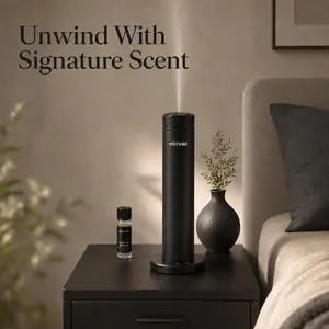 MistVibe Nightstand Aroma Diffuser Set with Remote Timer & 5 Fragrance Oils