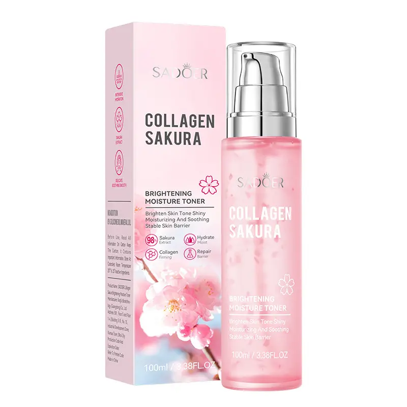 Brightening Sakura Collagen Toner Hydrating Moisturizer 100ml