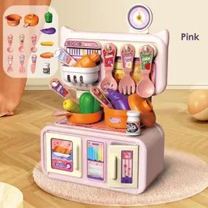 Play Kitchen Cooking Toy Set, Includes Cooktop, Pots (soup Pot + Frying Pan), Pretend Food, Dishes Accessories, Gift for Boys Girls
