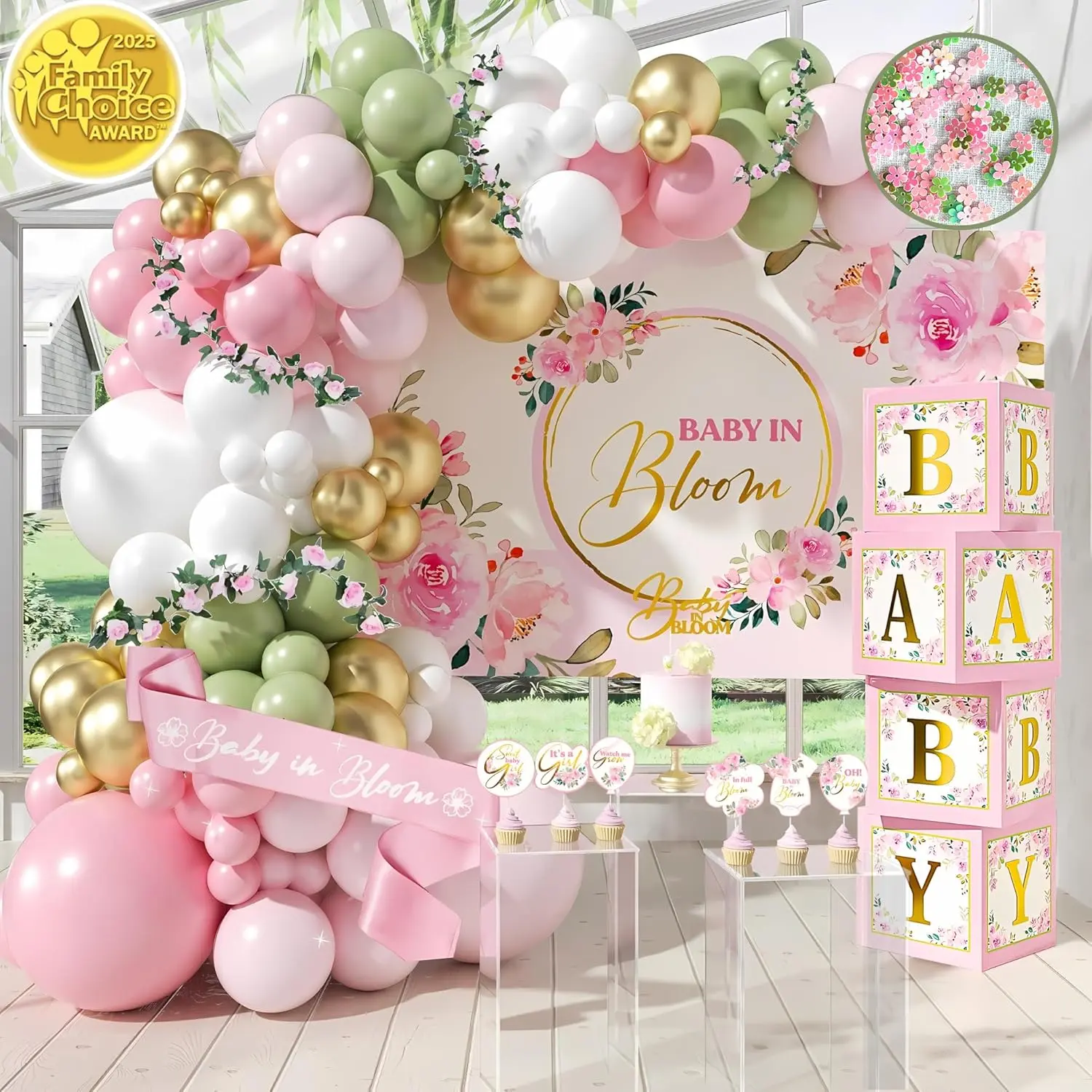 Floral Baby Shower Party Kit – Girl Decorations