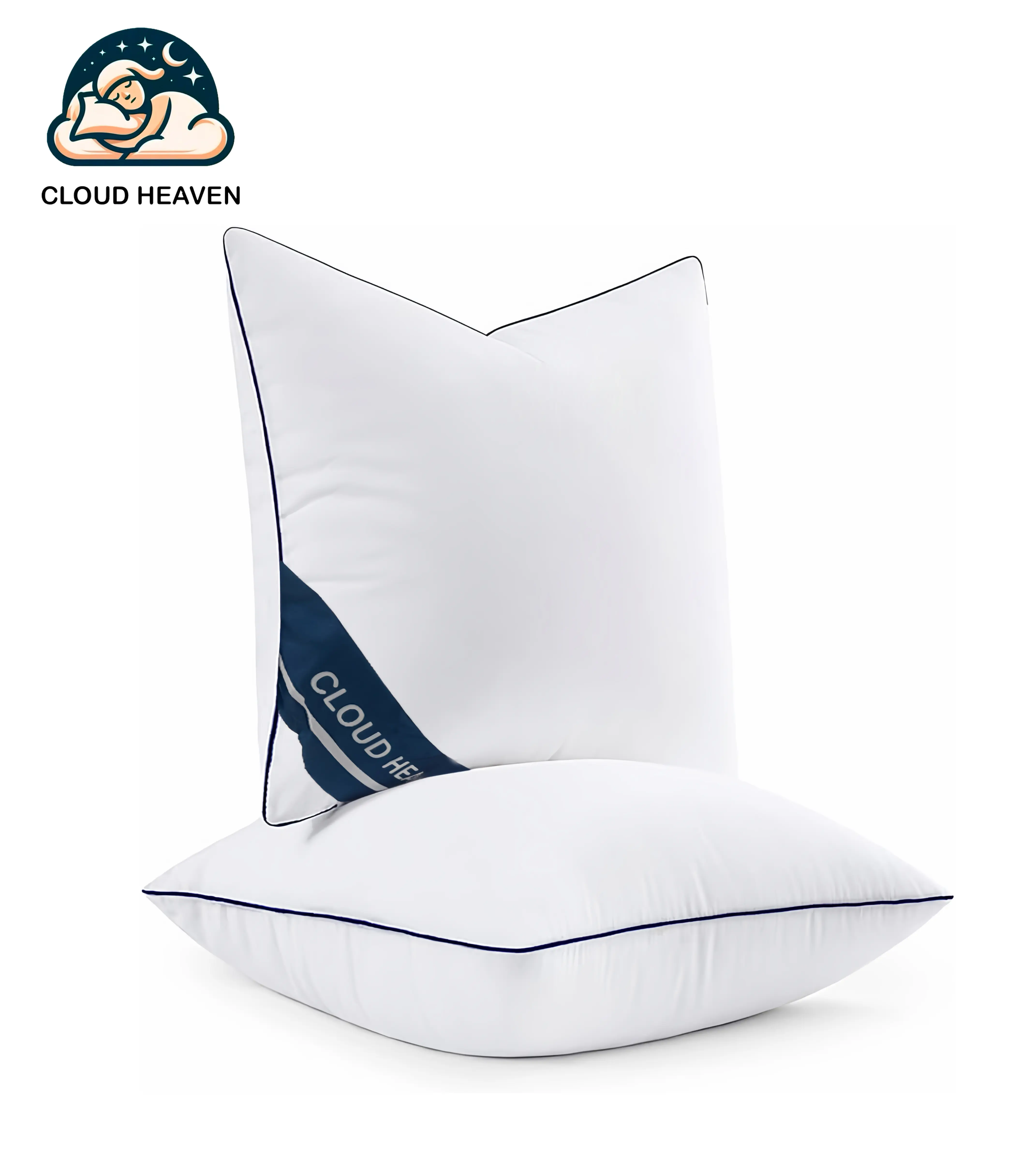 Throw Pillows Inserts(Pack of 2, White),Cloud Heaven Premium Microfiber Pillow Ultra Soft Fluffy 16x16 18x18 20x20 Inches Never Goes Flat, Machine Washable
