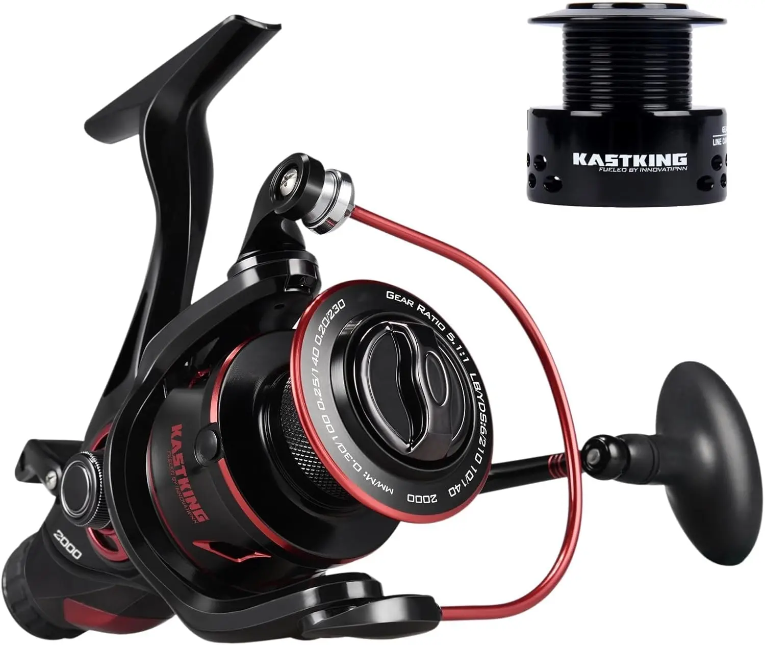 KastKing Sharky Baitfeeder III Spinning Reel 10+1 Shielded Stainless Steel BB - Carbon Fiber Drag for Live Liner Bait Fishing Action KastKing Sharky Baitfeeder III Spinning Reel 10+1 Shielded Stainless Steel BB - Carbon Fiber Drag for Live Liner Bait Fishing Action
