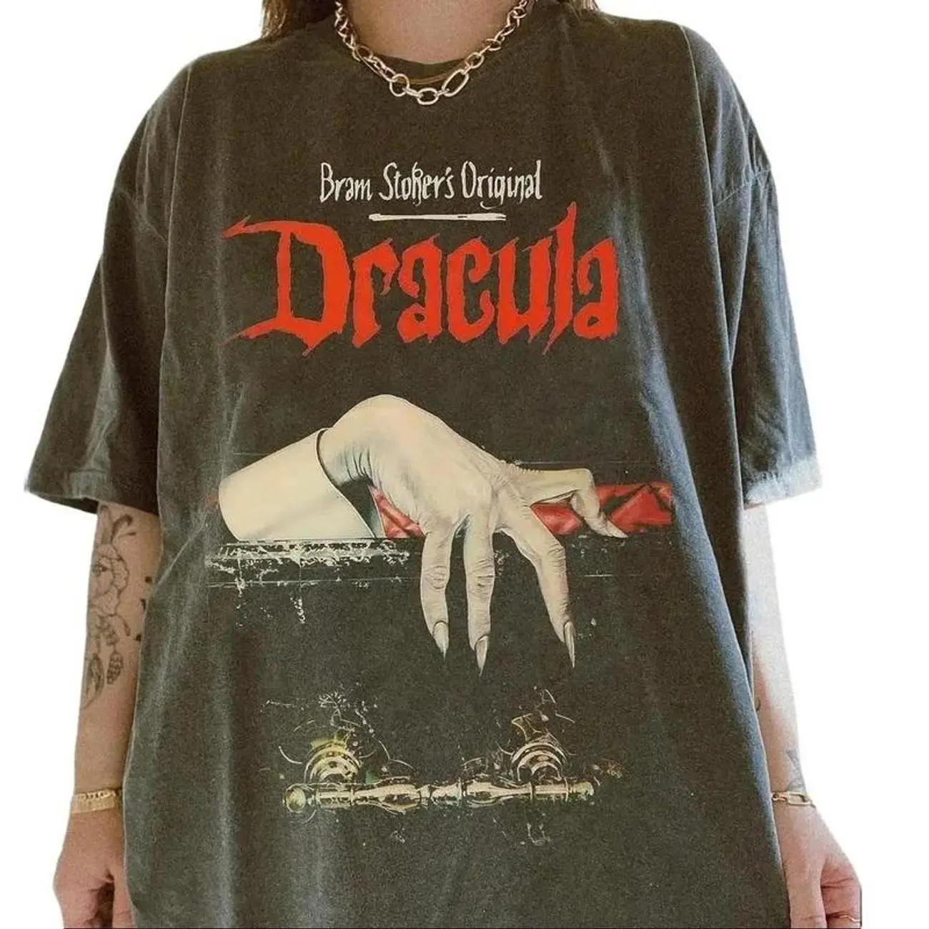 Bram Stoker's Original Dracula Shirt, Gothic Vampire Dracula Tee, Classic Horror Graphic T-Shirt, Cotton Unisex T-Shirt