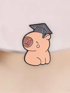 Graduation Capybara Enamel Pin, Cute Graduate Capybara Brooch, Unique Gift Idea, Perfect Accessory for Graduates, High-Quality Design