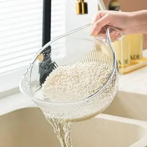 2-In-1 Practical Rice Washing Gadget & Sieve, Rice Washing & Draining with Fine Mesh, Kitchen Strainer for Home & Restaurant Use, Kitchen Strainer Utensils