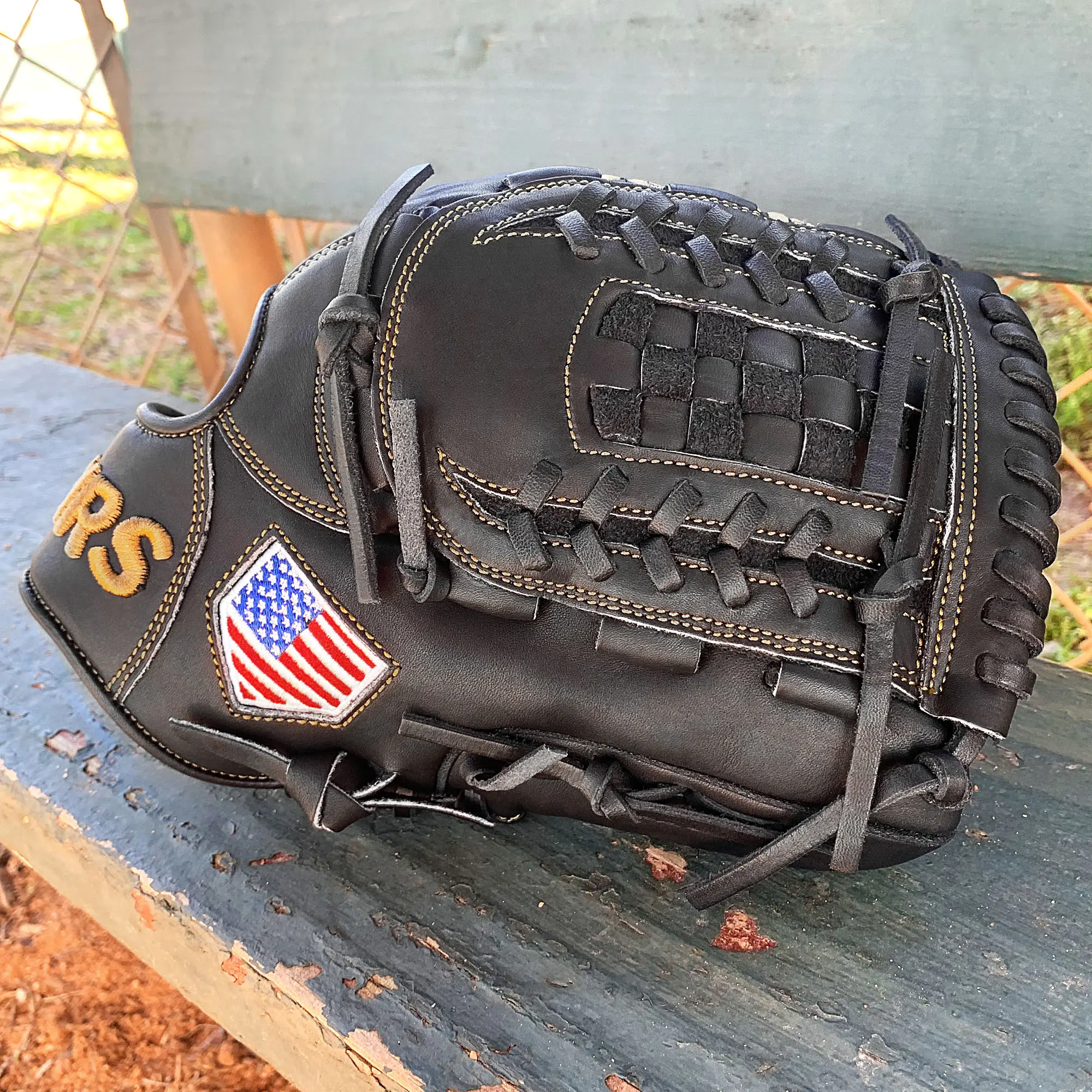 Hit Run Steal 12" American Steerhide Leather Baseball Mitt, Grid Web Fielder's Glove for Youth and Adult Players, Shorter Break-in with DualPalm Construction