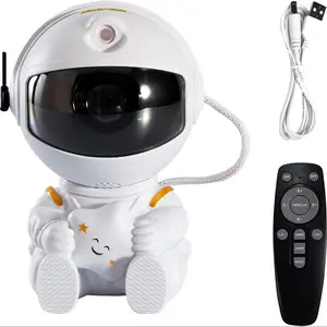 Astronaut Galaxy Projector Lamp, Eight-Color Star Cloud LED Ceiling Light, Remote Control Night Light, Aurora Effect Projection