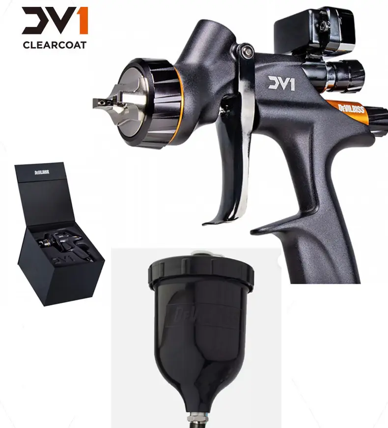 DEVILBISS DV1 Circuit Edition Clearcoat Spray Gun 1.3mm B1+ HVLP Air Cap  Car Paint Tool 600ML CUP