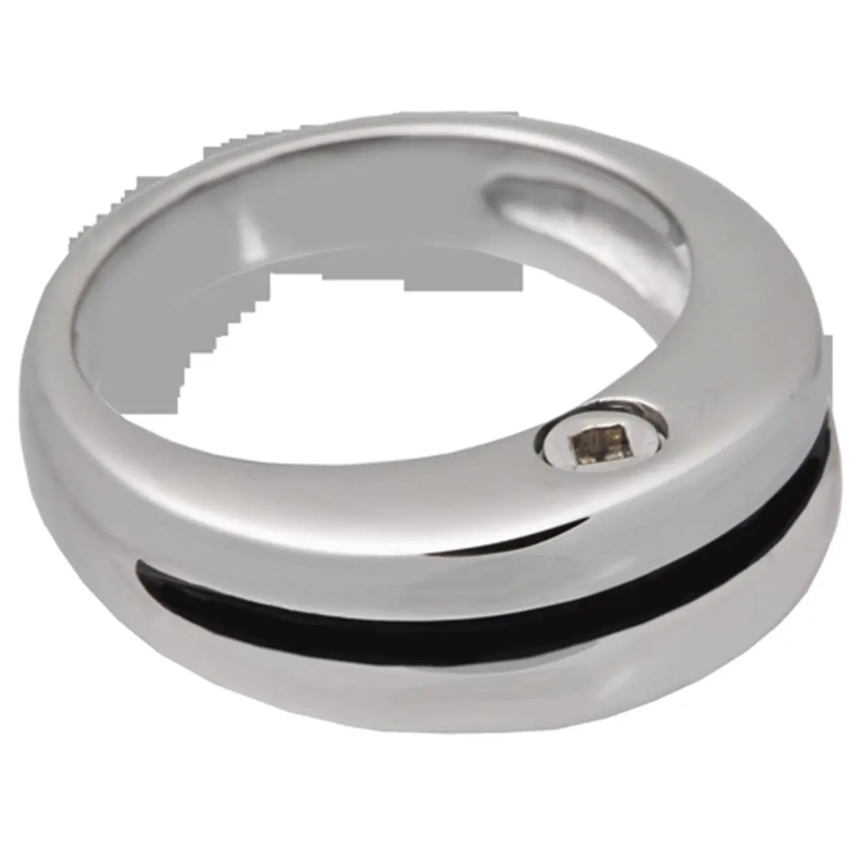 Memorial Gallery Cremation Ring, Premium Stainless Steel Zenith Ring - Size 7, Ashes Holder, Secure Urn, Threaded Screw, With Cord Kit, Rings, Band