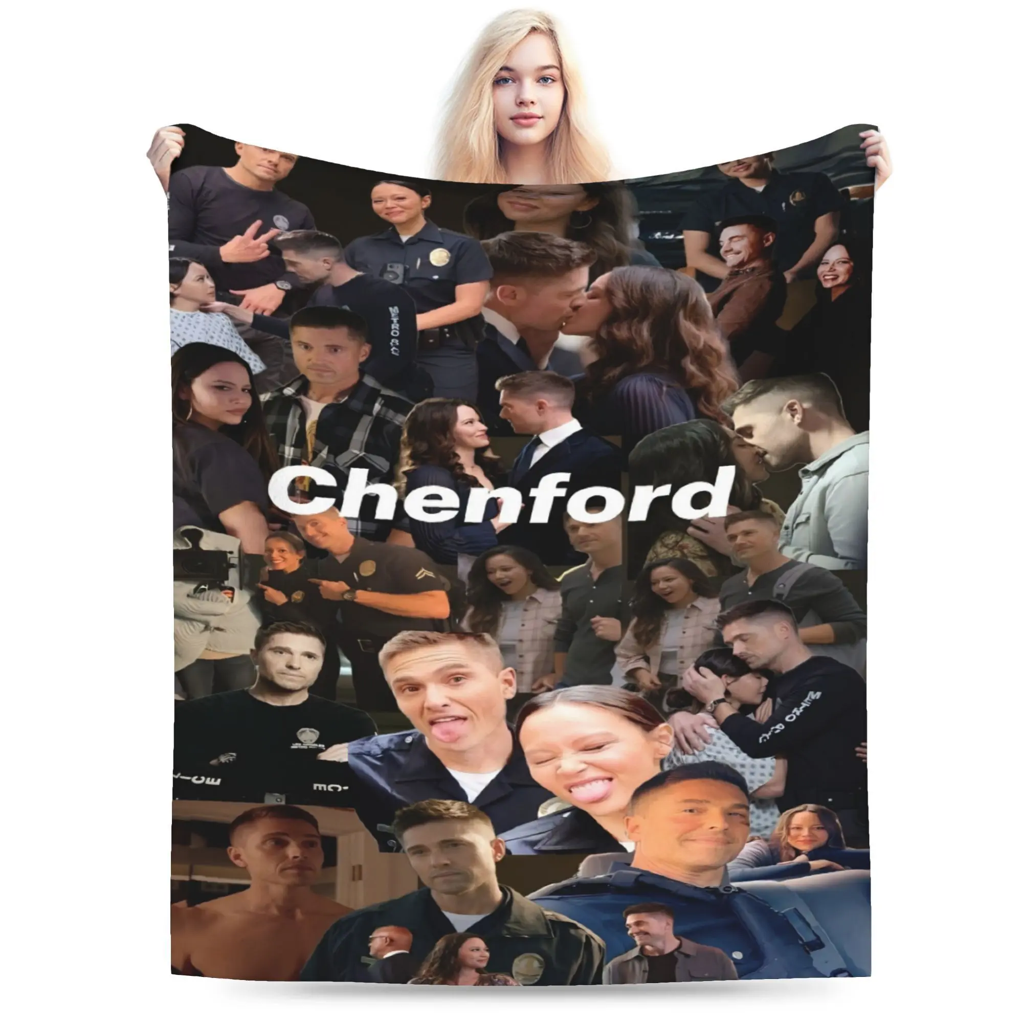 Chenford Art Print Super Soft Flannel Blanket - All-Season Blankets, Cozy Chic, Suitable for Sofa and Bedroom Use, Art Print Blankets
