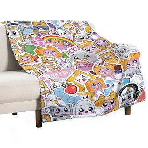 Lankybox Thermal Throw Blanket Cozy Lightweight Patterned Flannel Blanket Couch Decor Decor,Bedding Room for Christmas Birthdas