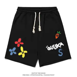 Graphic Sweat Shorts Y2K Streetwear Shorts for Men and Women Baggy Cartoon Print Mesh Shorts Harajuku Casual Summer Bottoms