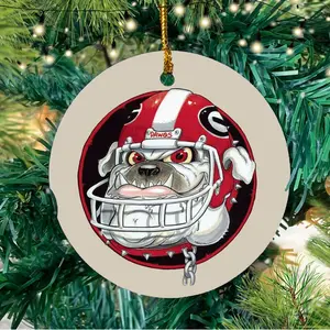 UGA Football Ornament, Christmas Ornament, Acrylic Ornament, Ceramic Ornament