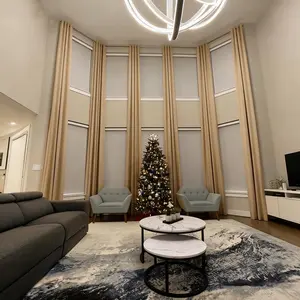 Extra Long Blackout Curtains - 1PC Curtain- 2 Story High Living Room Drapes - Tall Curtains for High Ceiling or Long Window - 120 to 204 Inch