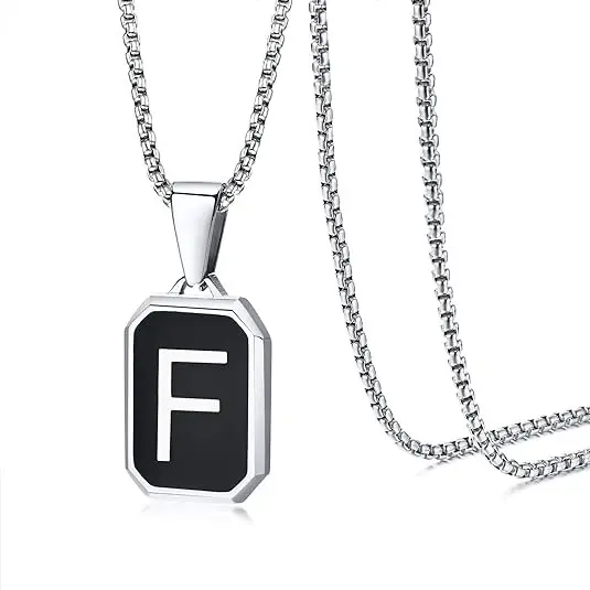 Drip Oil Letter F Necklace
