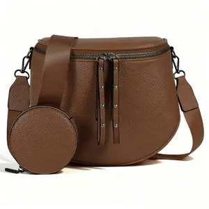 Women's 2026 Hot Item Portable Large Capacity Waterproof Leather Pouch with Adjustable Strap Compact Cosmetic Bag Ideal for Outings Travel & Gatherings Perfect Gift