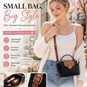 Everyday Little Bag - Lightweight & Portable Premium Material Secure Zip Closure Adjustable Strap Chic Compact Essential for Spring Days