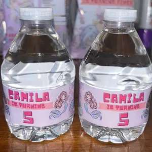 Custom mermaid water bottle labels