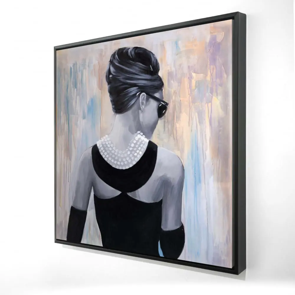 Begin Home Decor 2081-2424-FI17 24 x 24 in. Audrey Hepburn Fashion Beauty Canvas - Home Decor Wall Art