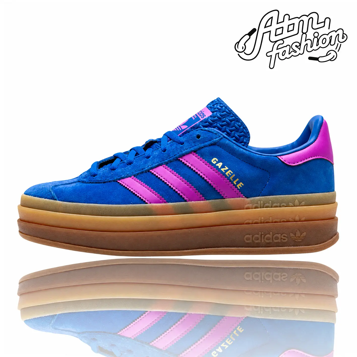 adidas Gazelle Bold Bold Blue Lucid Pink (Women's) Women's Authentic Shoes Footwear Sneaker Trainer Comfortable Walking Fashion Trending Gift