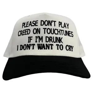 Please don’t play creed on touch tunes on a Snapback hat cap Collab cut the activist custom embroidery ￼