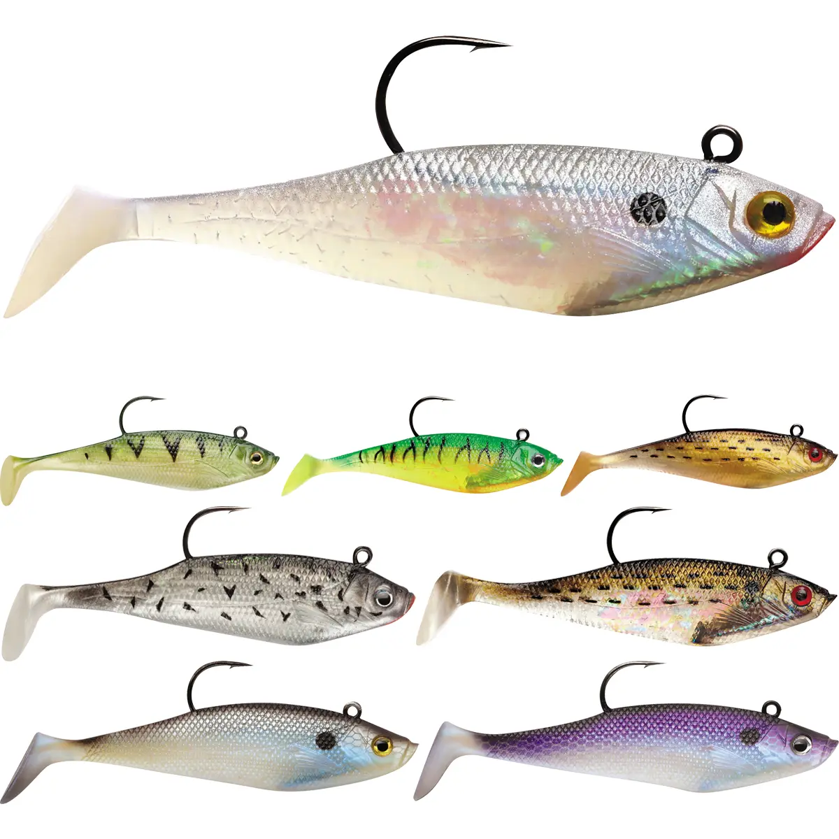 Storm WildEye 4" Swim Shad Spinner with Eye Fishing Lures, 3-Pack, Spinner With Eye Lures
