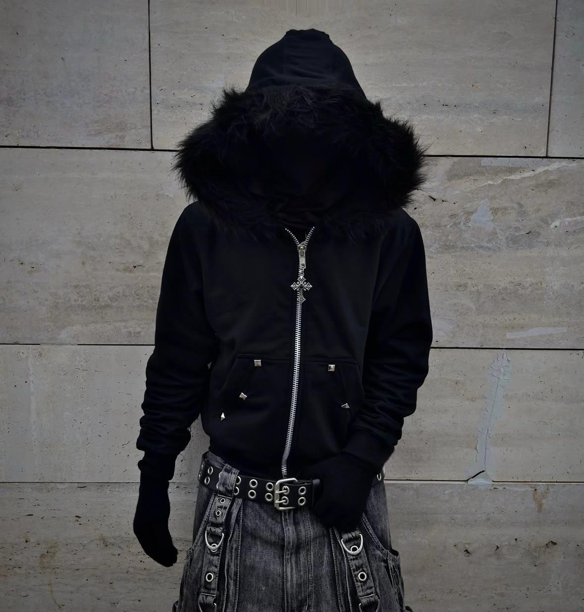 Noctra Rhinestone-studded Zip-up Coat