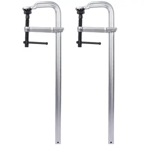 Hdmw Heavy-Duty F-Clamp,Removable Swivel Pad, Deep Throat F Clamp 5-1/2", Heavy Duty Bar Clamp for Welding,24"x5 1/2" ,2 pcs pack