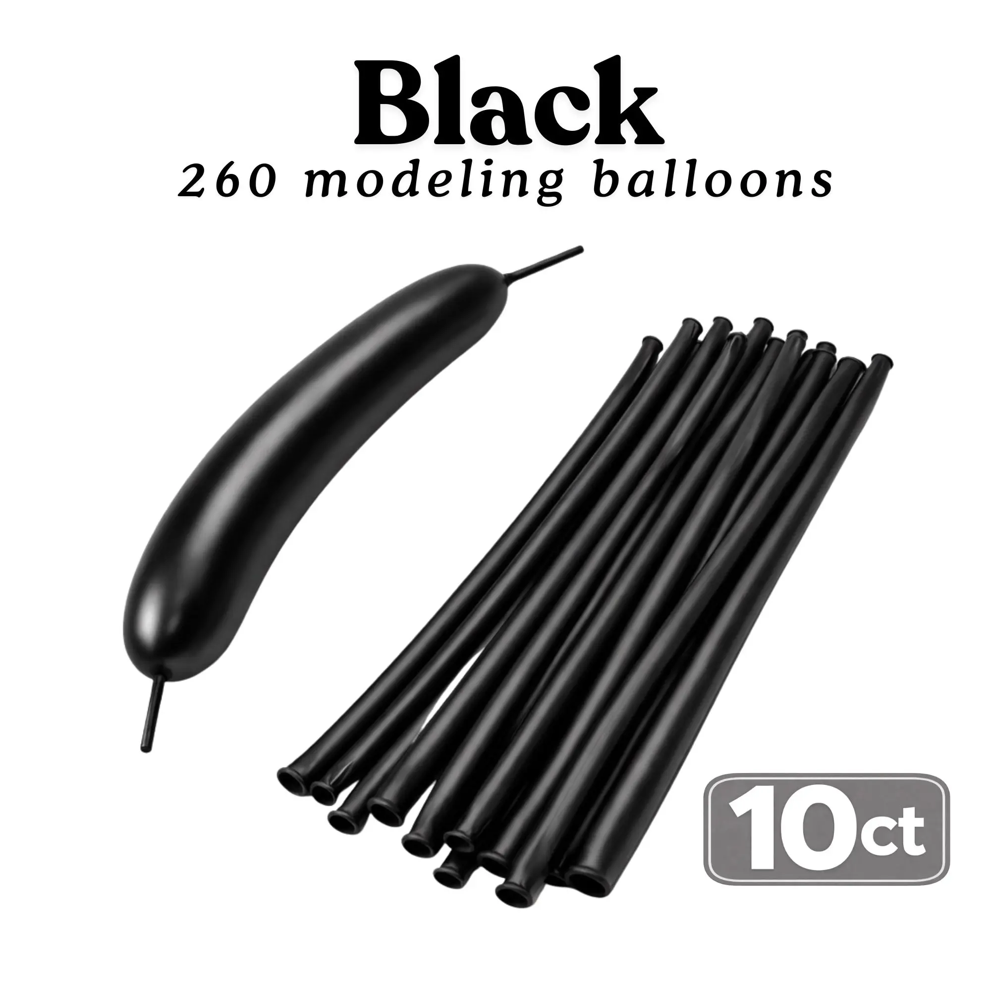 Black 260 Modeling Balloons Black 260 Modeling Balloons