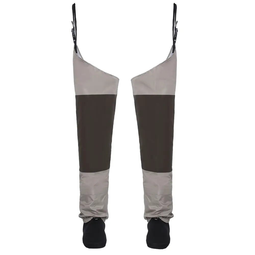 Kylebooker Breathable Stockingfoot Hip Waders, Waterproof 3-Layer Fabric with 4mm Neoprene Socks, Reinforced Knees & Gravel Guards for Fishing, Hunting Sports