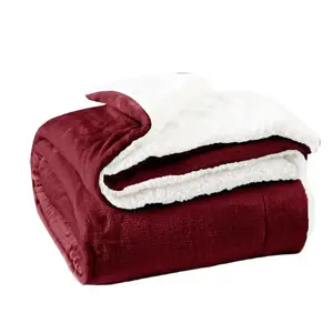Ultra Soft Sherpa Fleece Blanket Plush Reversible Warm for Sofa Bed Queen Size Large Blanket Cozy Gift Black Friday