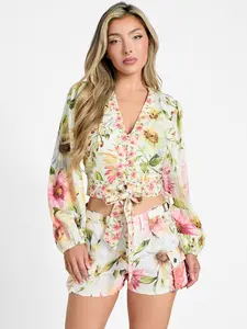 GUESS Female Colette V-Neck Bow Top