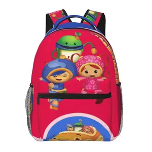 Lightweight Team umizoomi Backpack Cute Cartoon Umizoomi prime video Travel Casual Laptop Backpack Hiking Daypack with Umi zoomie Funny Ugly Pattern for Anniversaries, Rave Gifts & Party Favors