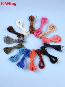 Korean Waxed Cotton Cord, Durable & Stretchy Material, Ideal for DIY Beading Making, Bracelets & Jewelry Making, DIY Jewelry Accessories, 10 Meter Per Lot