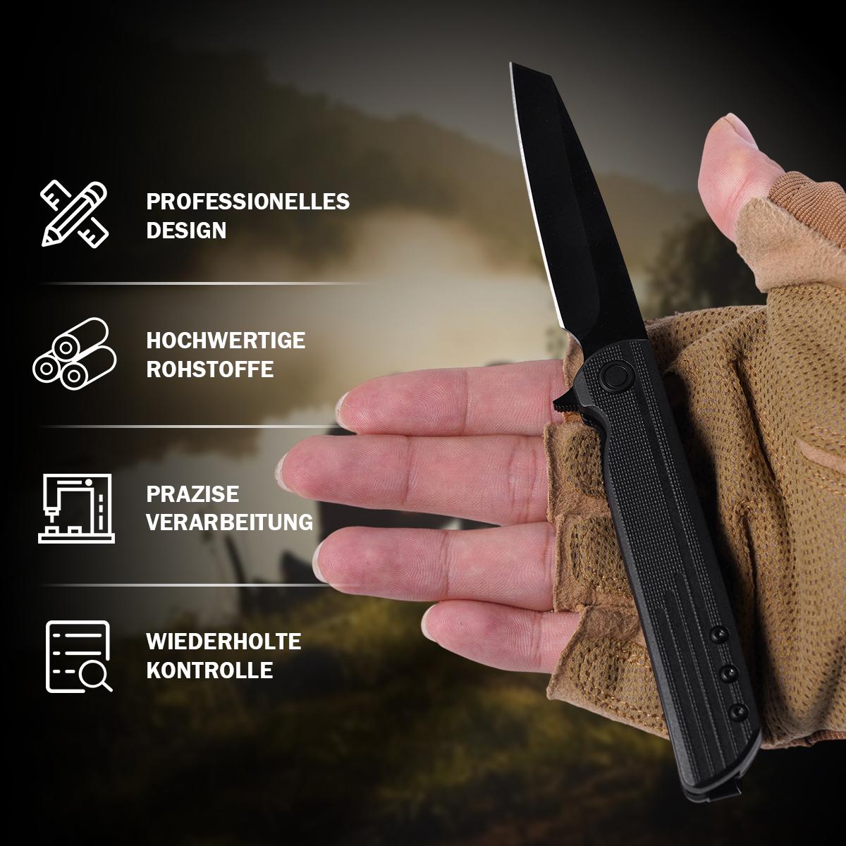 Slim EDC Folding Knife with Pocket Clip, Reliable Outdoor Gear for Camping & Bushcraft