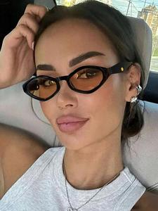 women's fashionable plain color sunglasses, trendy casual full rim sunglasses for everyday use, fashion accessories for outdoor activities