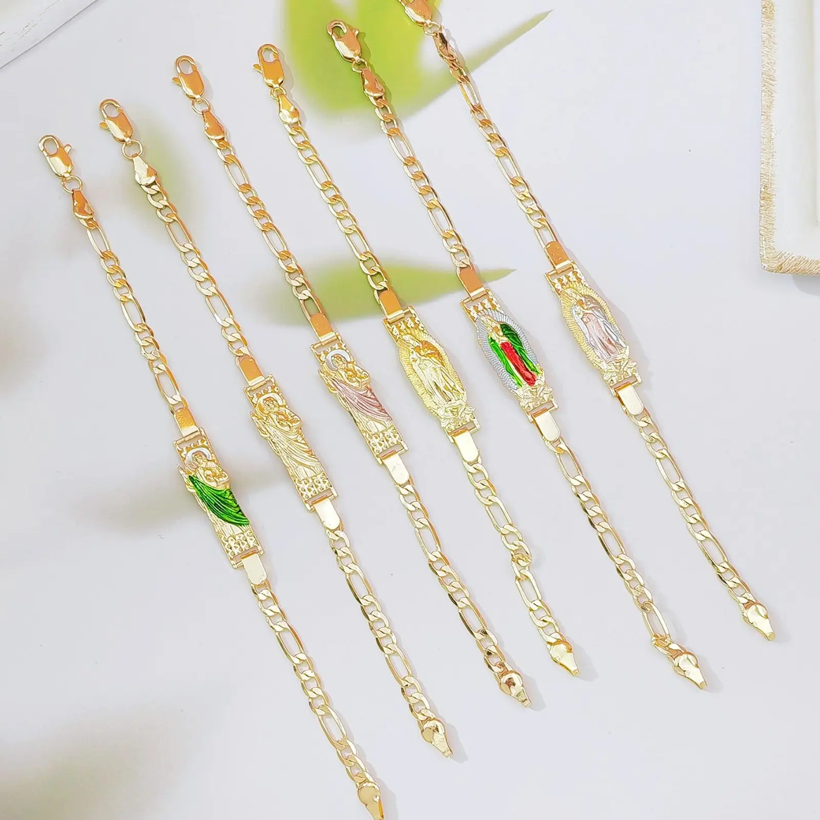 2026 New Guadalupe Virgin Mary Faith Sporty Sports Wristband, Copper Catholic Religious Jewelry, Durable Enamel Inlay, Ideal Gift for Baptism Communion, Sporty Sports Wristbands,back to school,back to school haul