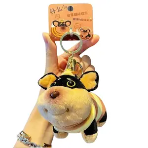 Popular funny plush bee dog toy plush keychain doll pendant creative couple decoration