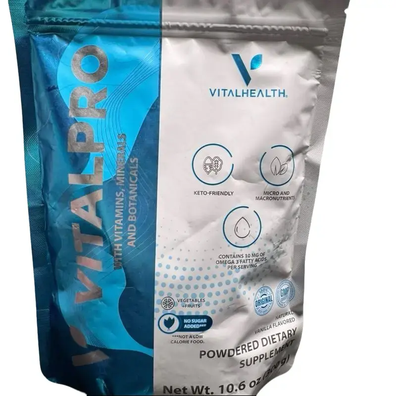 VitalPro Natural Organic Powdered Dietary Supplement - Vanilla Flavor, Blended Daily Nutrition Supplement with Vitamins, Minerals, Botanicals, 300g, Dietary Supplements