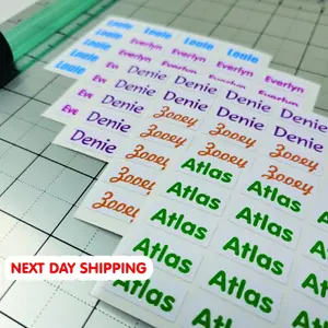 SMALL NAME LABELS, Full Color Name Stickers, Daycare Labels School stickers Full Color Labels, Waterproof Name Labels, Personalized Labels
